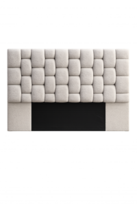 Urban Grid Plush Headboard Bed