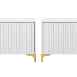 Luna Fluted Bedside Cabinet